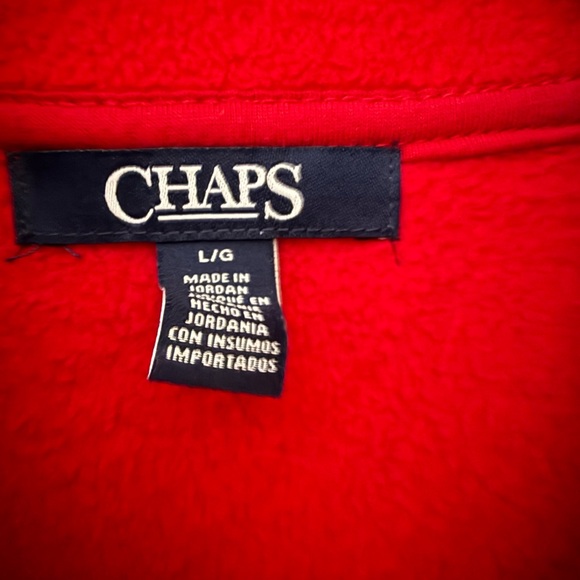 Chaps Red Fleece Vest - Picture 4 of 7